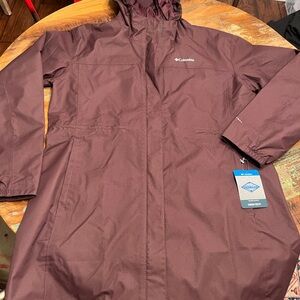 NWT Columbia Hikebound Long Maroon Hooded Jacket